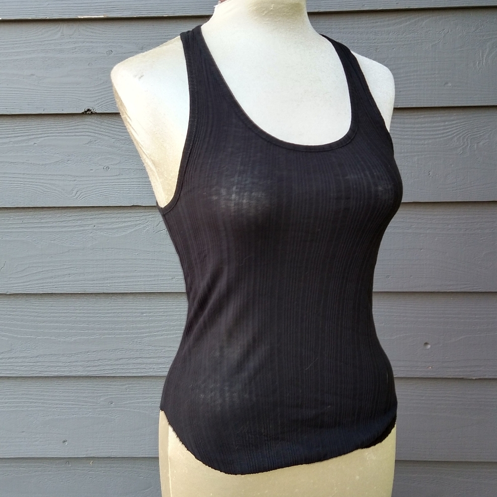 SKIN black ribbed tank top 3